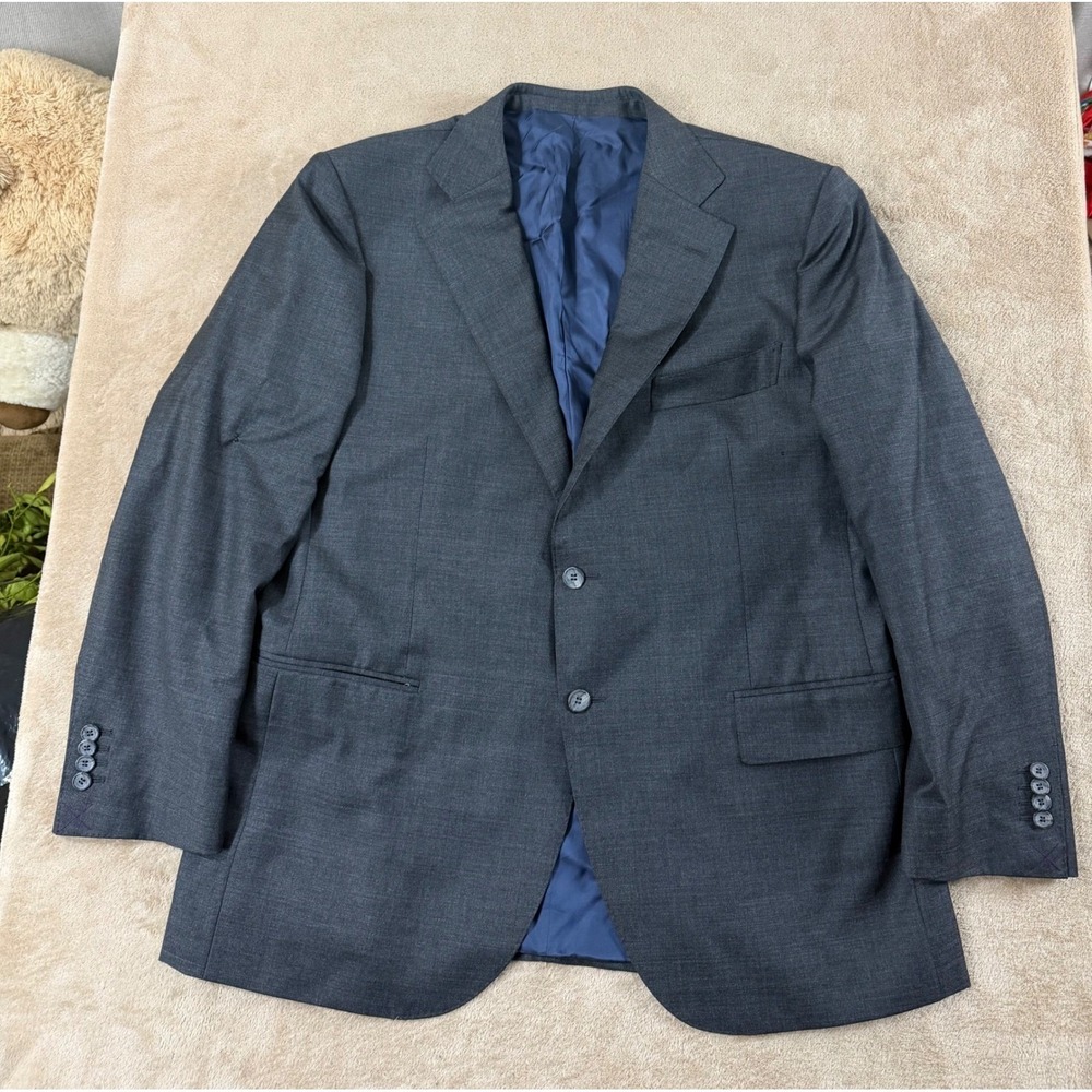 SuitSupply Vitale Barberis Canonico Blazer Men's Size 28 Slim Wool navy blue